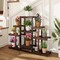 Indoor Outdoor Wood Plant Stand Multi-Tiered Corner Plant Shelf Flowerpot Holder-Brown